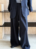 The High-Rise Cotton-Linen Wide Leg Trousers