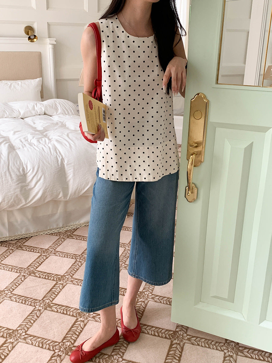 Cotton Linen Sleeveless Vest