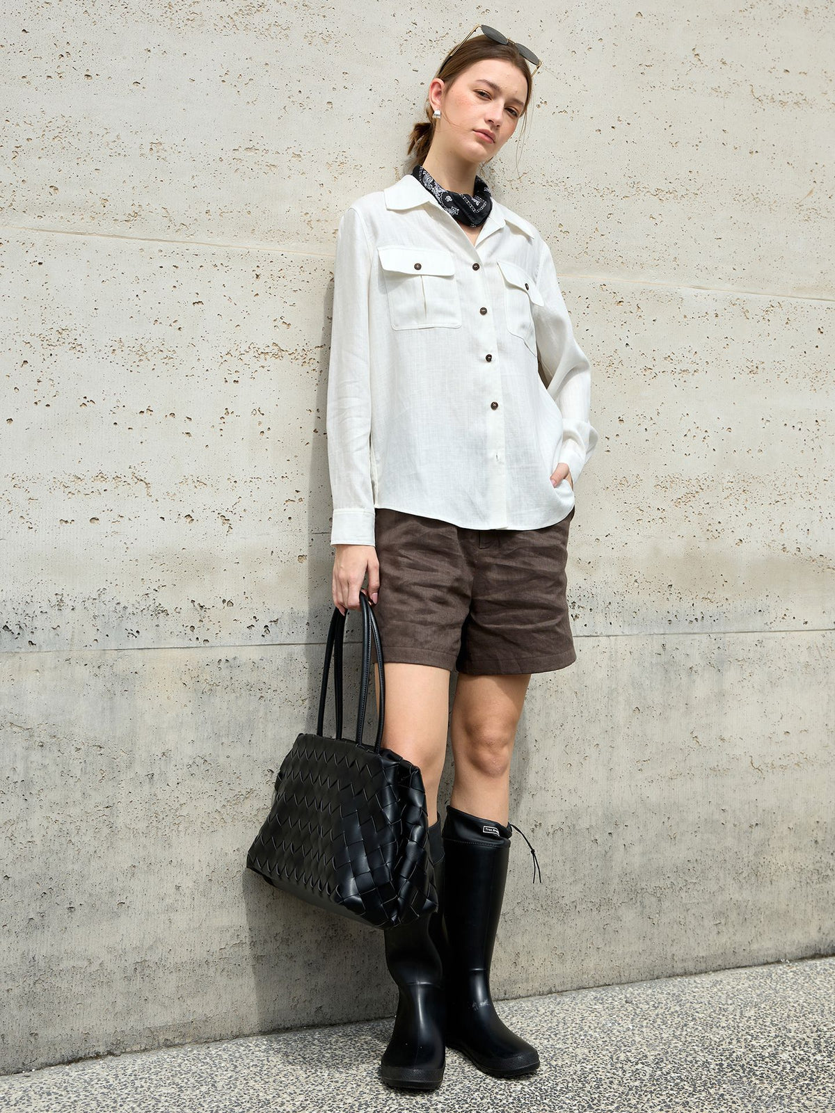 Womens Lyocell Linen Shirt