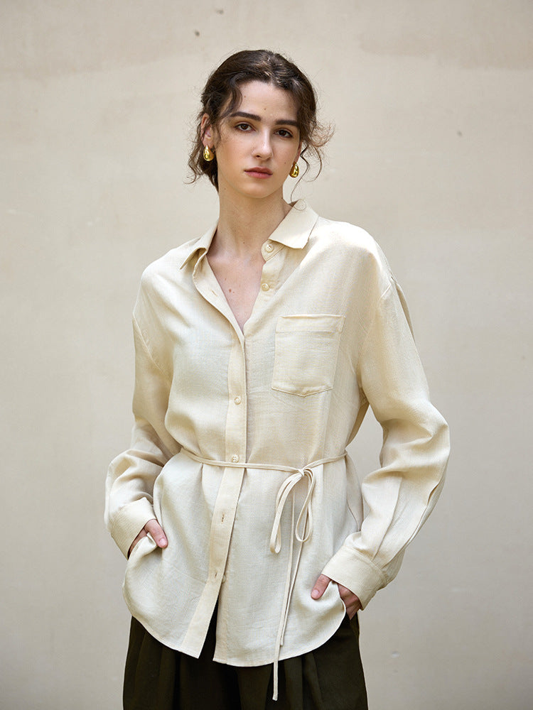 Lyocell Linen Long Sleeve Shirt