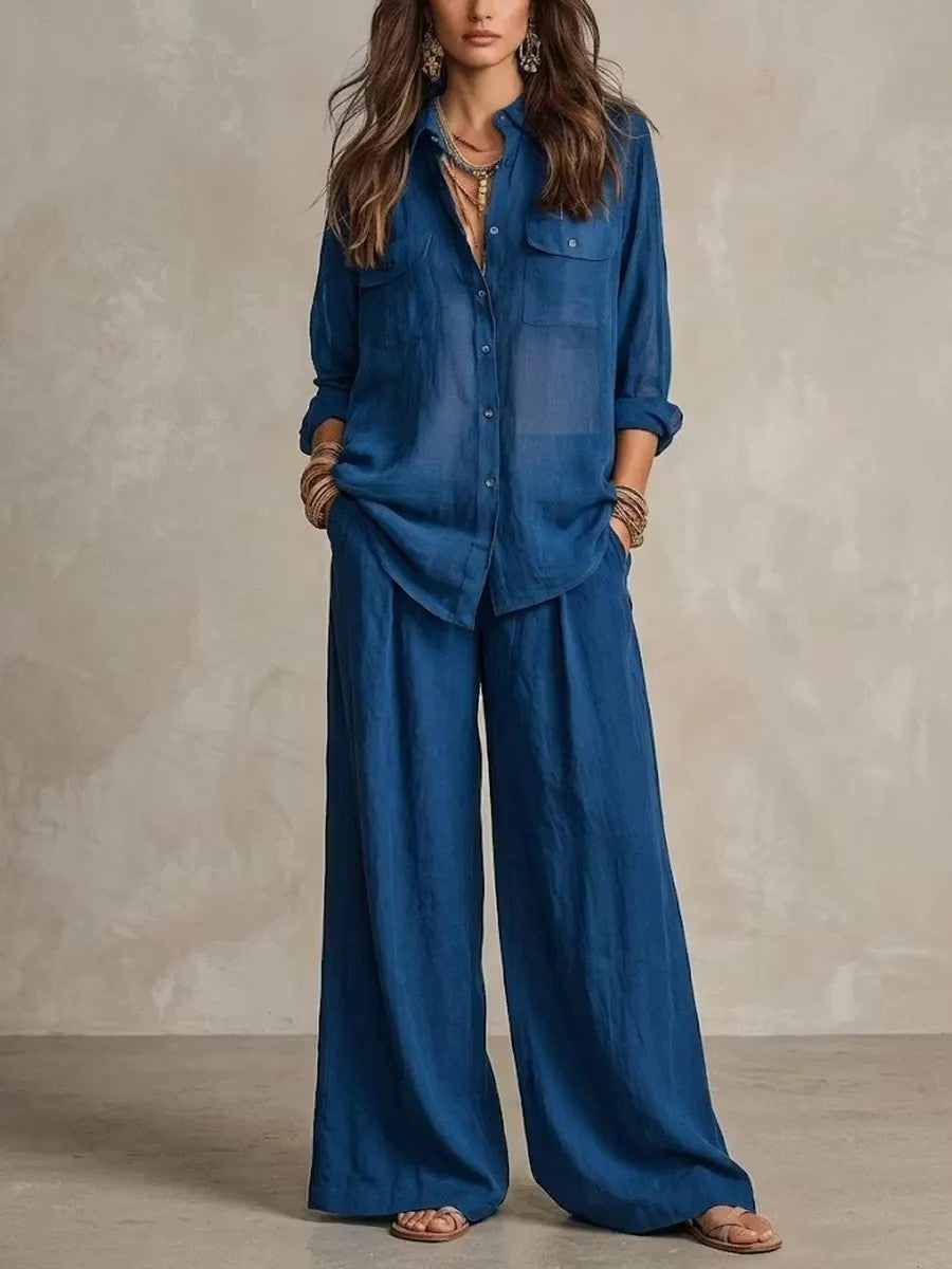 Linen Shirt and Pants Set