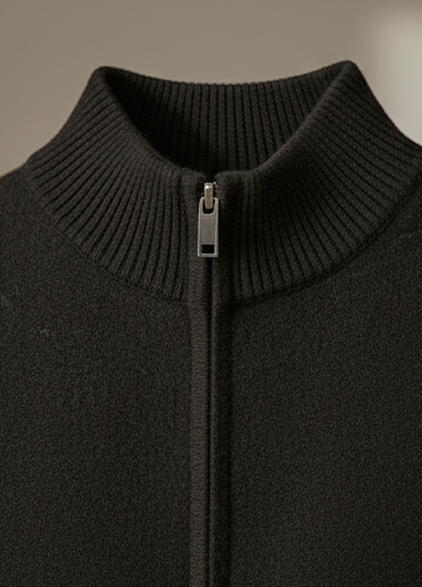 The 100% Merino Wool Zipper Cardigan
