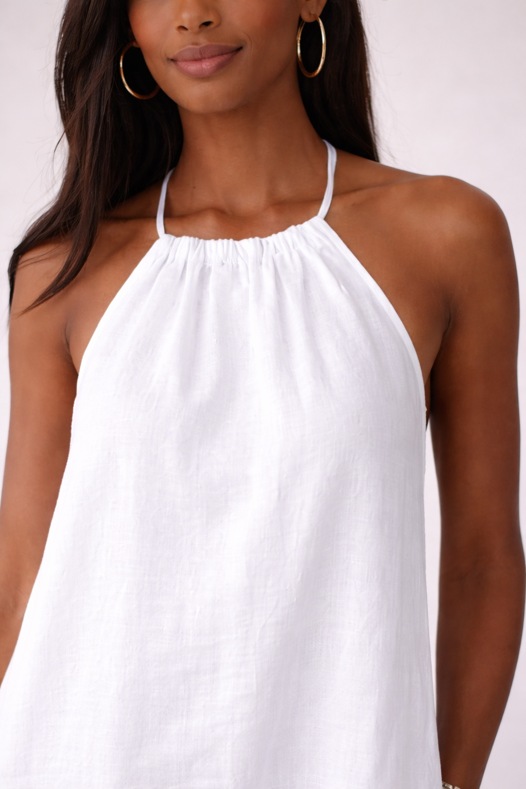 The Cotton-Linen Halter Maxi