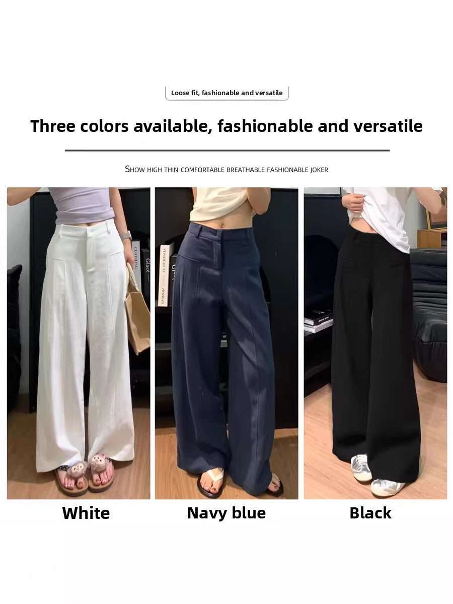 Women's High Waisted Wide Leg Linen Cotton Pants