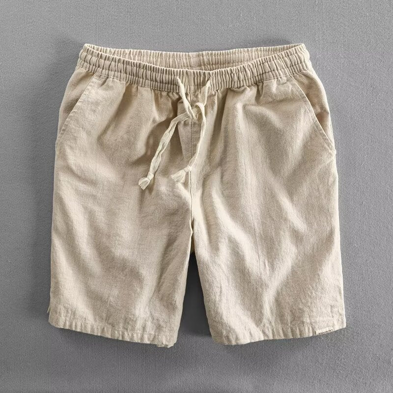 Men's Cotton Linen Drawstring Shorts