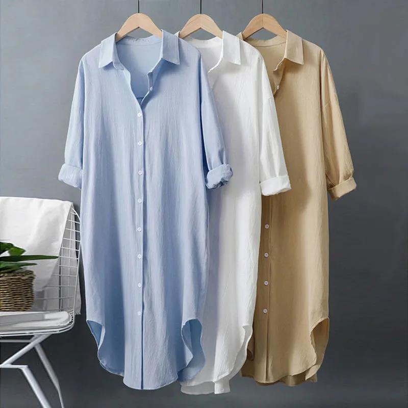 Cotton Linen Shirt Dress