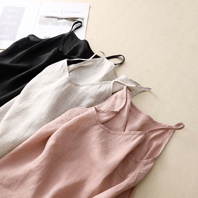 Cotton Linen Sleeveless Camisole Top