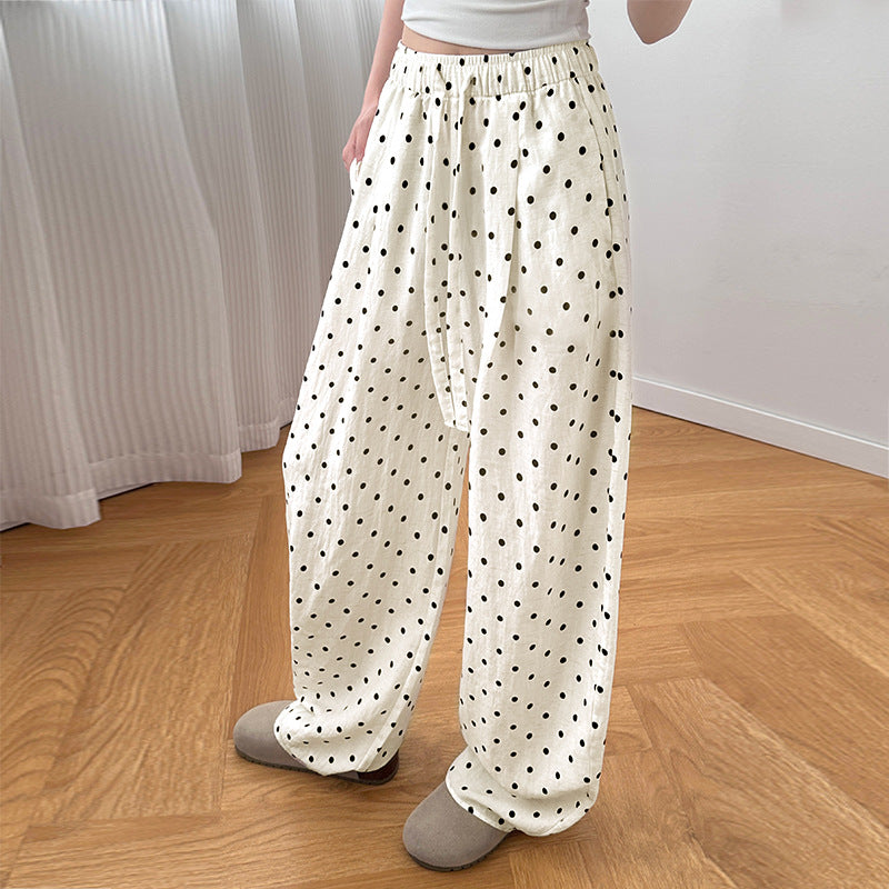 High-Waisted Linen Wide-Leg Pants
